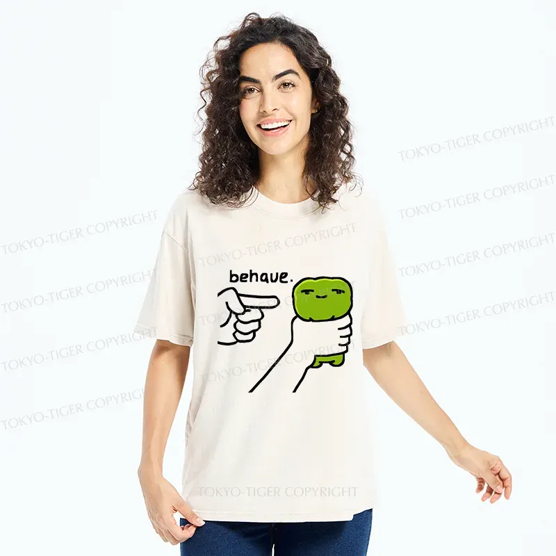 Tokyo-Tiger Squeezing Frog Washed T-Shirt