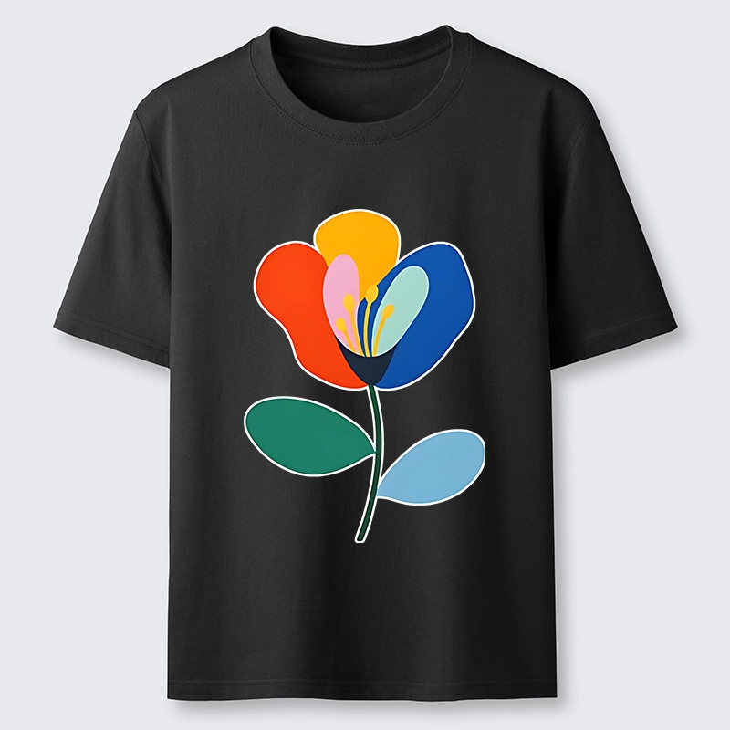 Tokyo-Tiger Retro Flower Print Classic T-Shirt