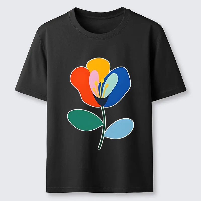Tokyo-Tiger Retro Flower Print Classic T-Shirt