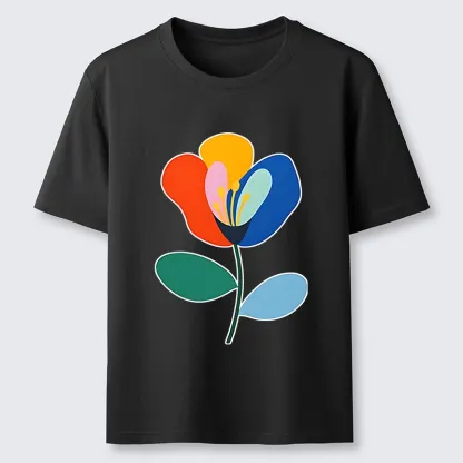 Tokyo-Tiger Retro Flower Print Classic T-Shirt