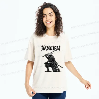 Tokyo-Tiger Retro Samurai Washed T-Shirt
