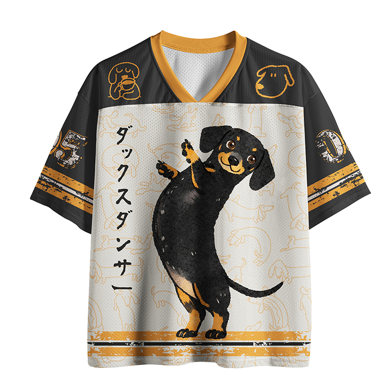 Tokyo-Tiger Dancing Dachshund Mesh Jersey