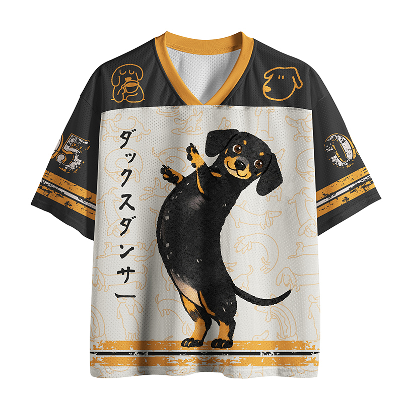 Tokyo-Tiger Dancing Dachshund Mesh Jersey