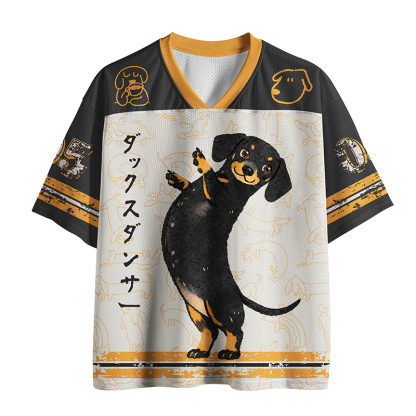 Tokyo-Tiger Dancing Dachshund Mesh Jersey