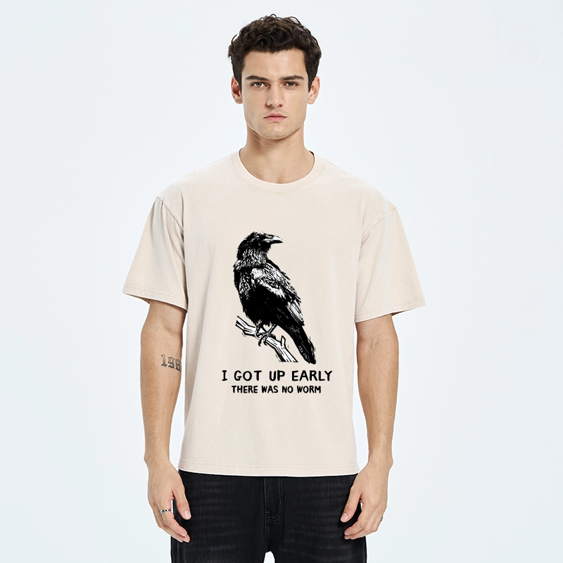 Tokyo-Tiger Early Raven Meme Washed T-Shirt