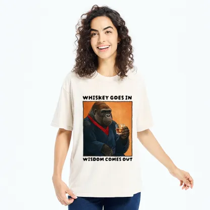 Tokyo-Tiger Whiskey In Wisdom Out Maybe Washed T-Shirt