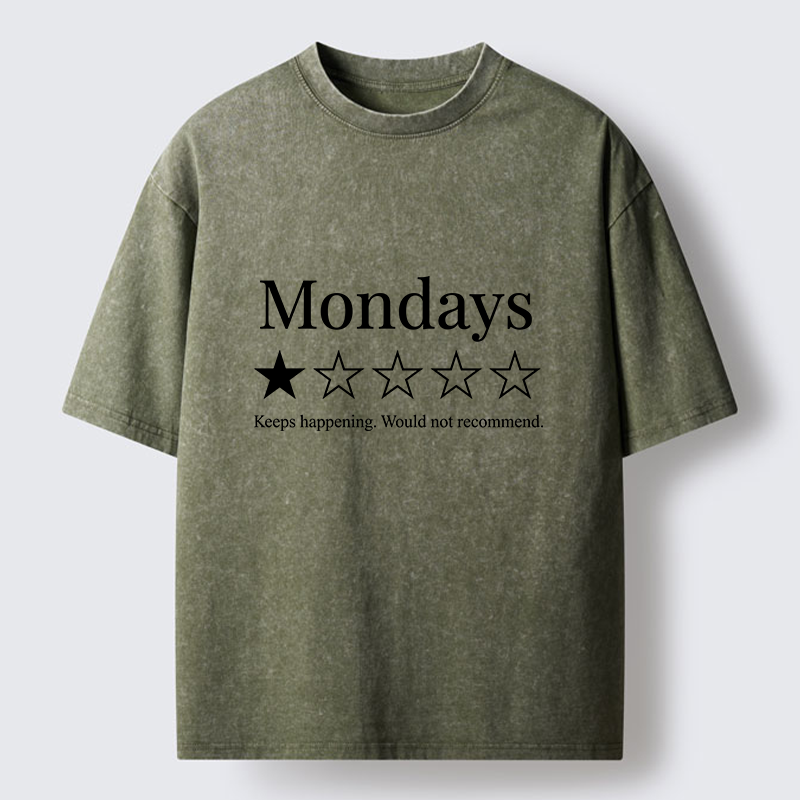 Tokyo-Tiger Funny Monday Review Meme Washed T-Shirt