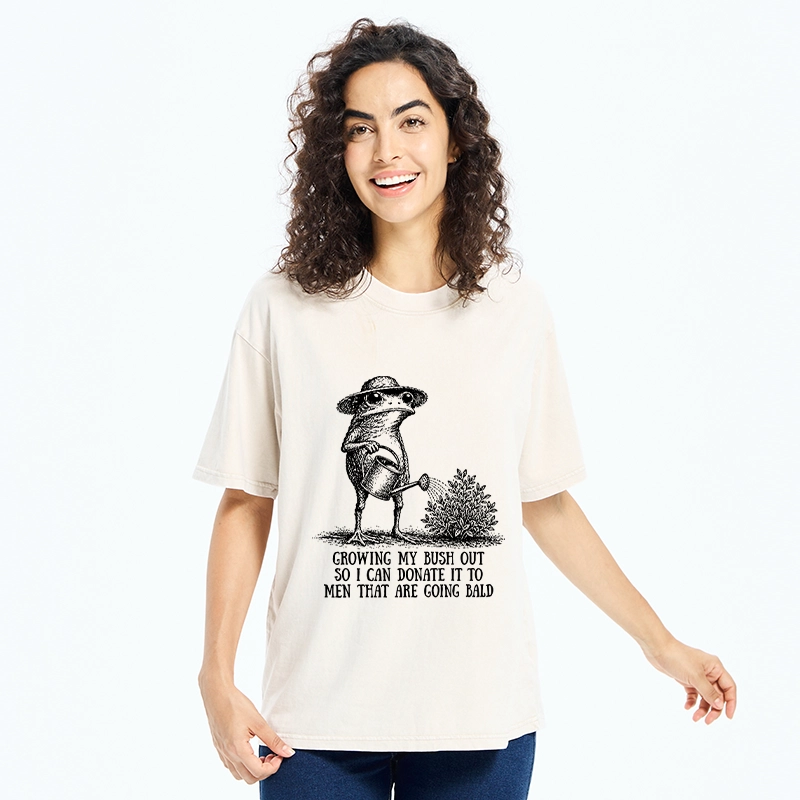 Tokyo-Tiger Silly Gardener Frog Funny Daily Meme Washed T-Shirt 