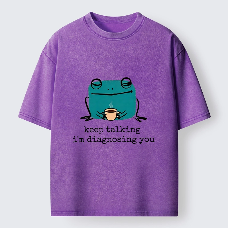 Tokyo‑Tiger Diagnosing Frog Meme Washed T‑Shirt