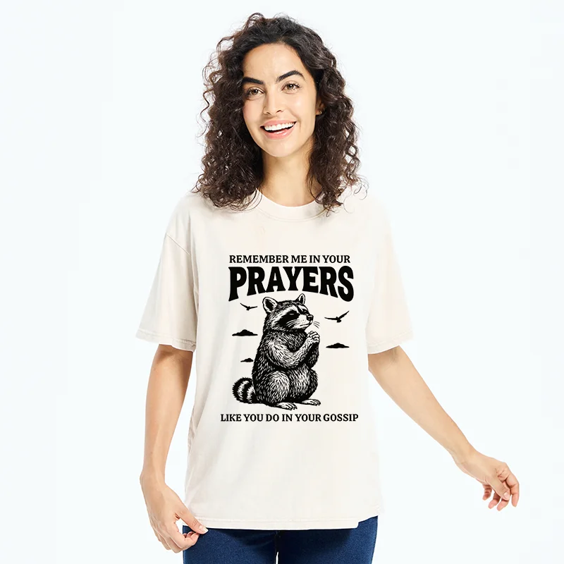 Tokyo-Tiger Raccoon Prayer Washed T-Shirt