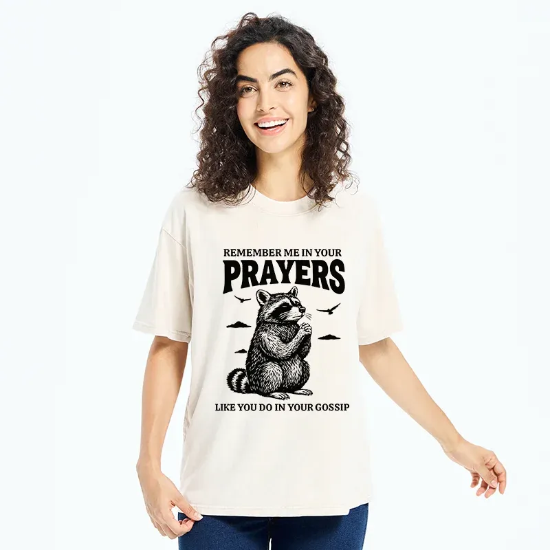 Tokyo-Tiger Raccoon Prayer Washed T-Shirt