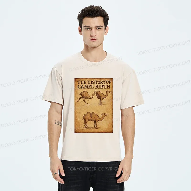 Tokyo-Tiger The History Of The Camel Washed T-Shirt