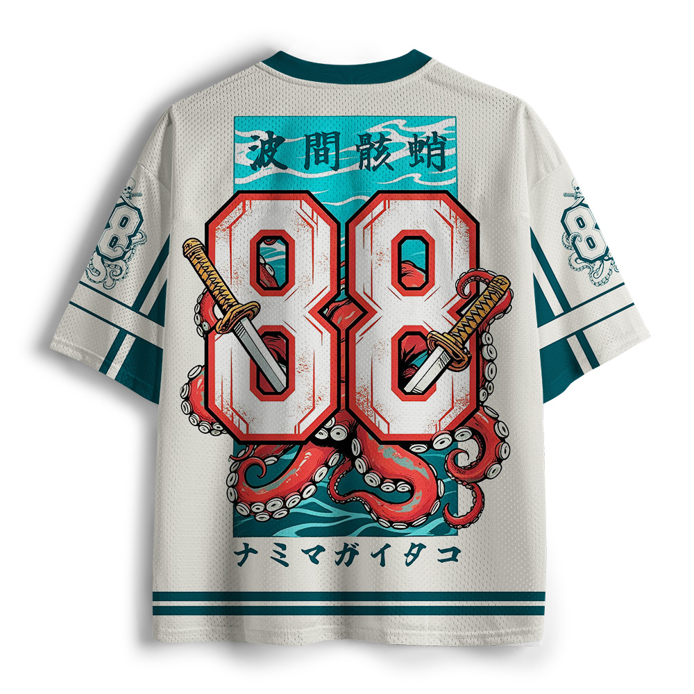 Tokyo-Tiger Skeleton Octopus Katana Mesh Jersey