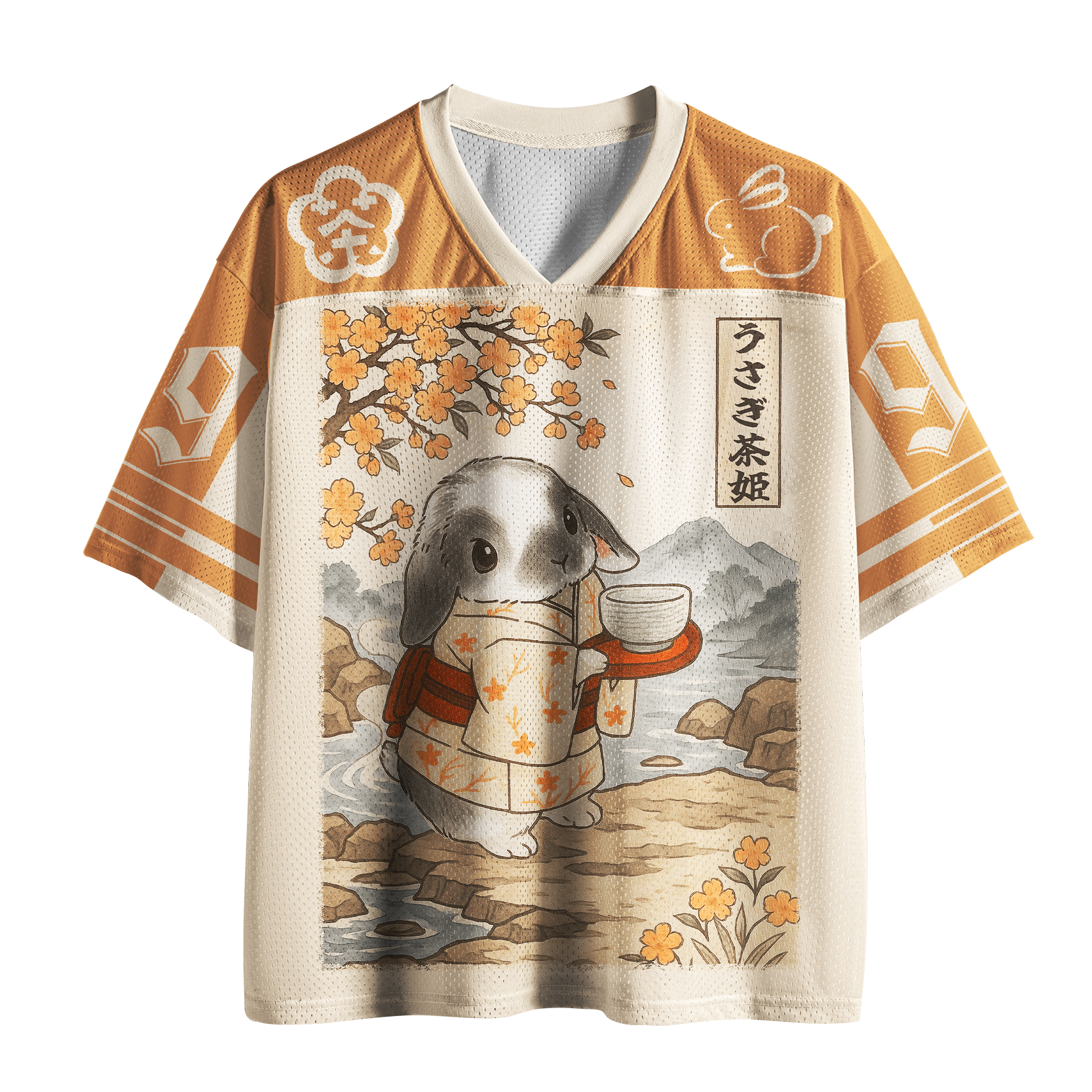 Tokyo-Tiger Zen Bunny Tea Mesh Jersey