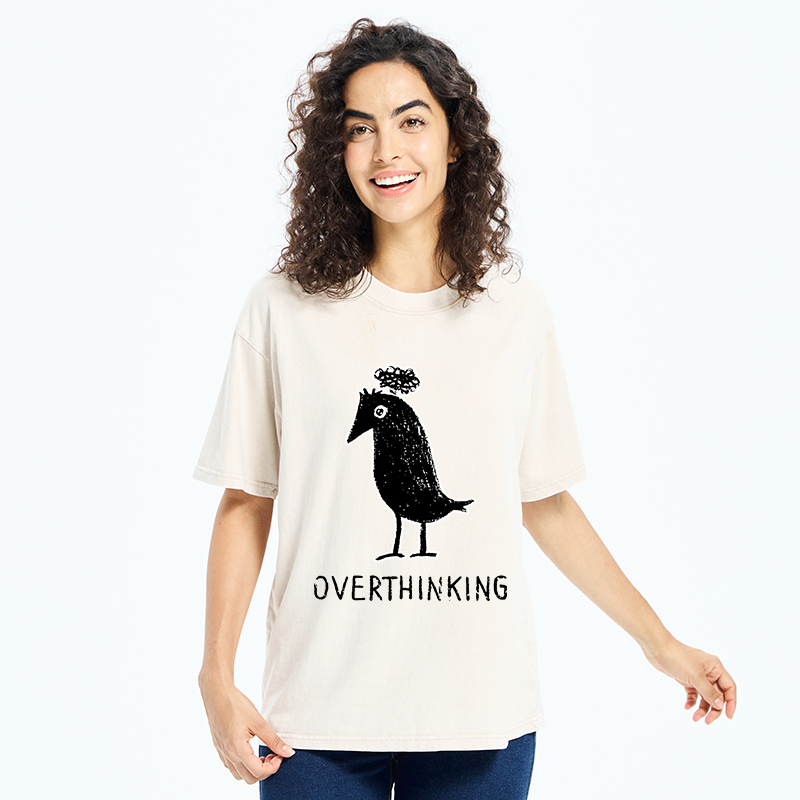 Tokyo-Tiger Overthinking Crow Washed T-Shirt
