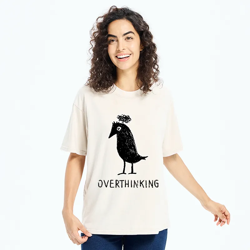Tokyo-Tiger Overthinking Crow Washed T-Shirt