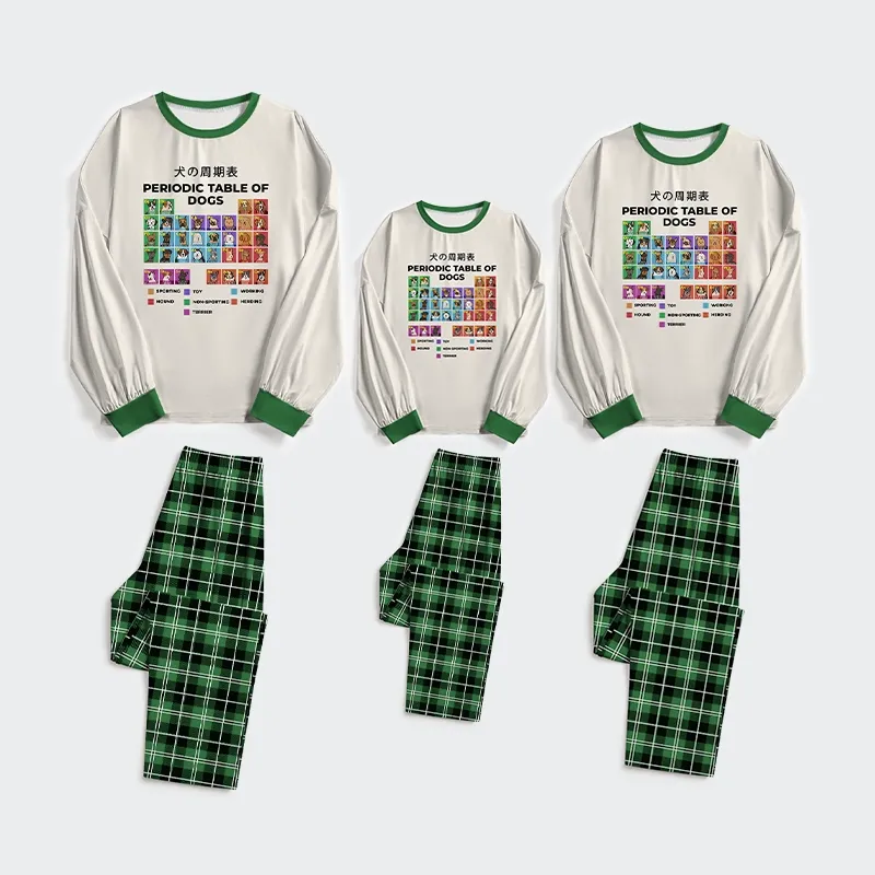 Tokyo-Tiger Periodic Table Of Dogs Family Pajama Sets