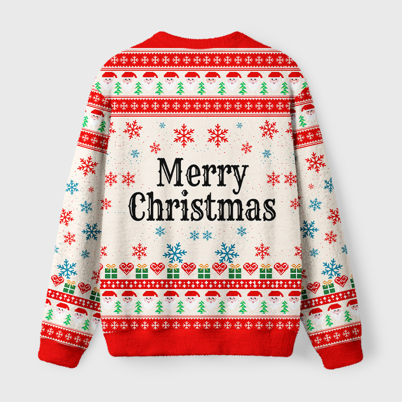 Tokyo-Tiger Quirky Retro Santa Snowman Gingerbread Nutcracker Fuzzy Christmas Ugly Sweatshirt