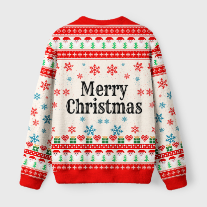 Tokyo-Tiger Quirky Retro Santa Snowman Gingerbread Nutcracker Fuzzy Christmas Ugly Sweatshirt