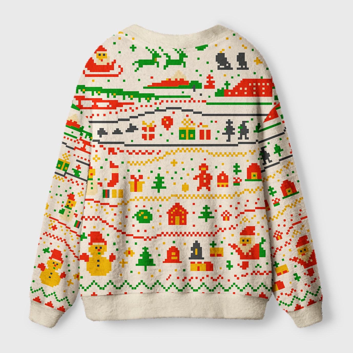 Tokyo-Tiger The Pixel Christmas Tale Ugly Cardigan Sweater