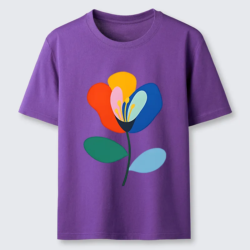 Tokyo-Tiger Retro Flower Print Classic T-Shirt