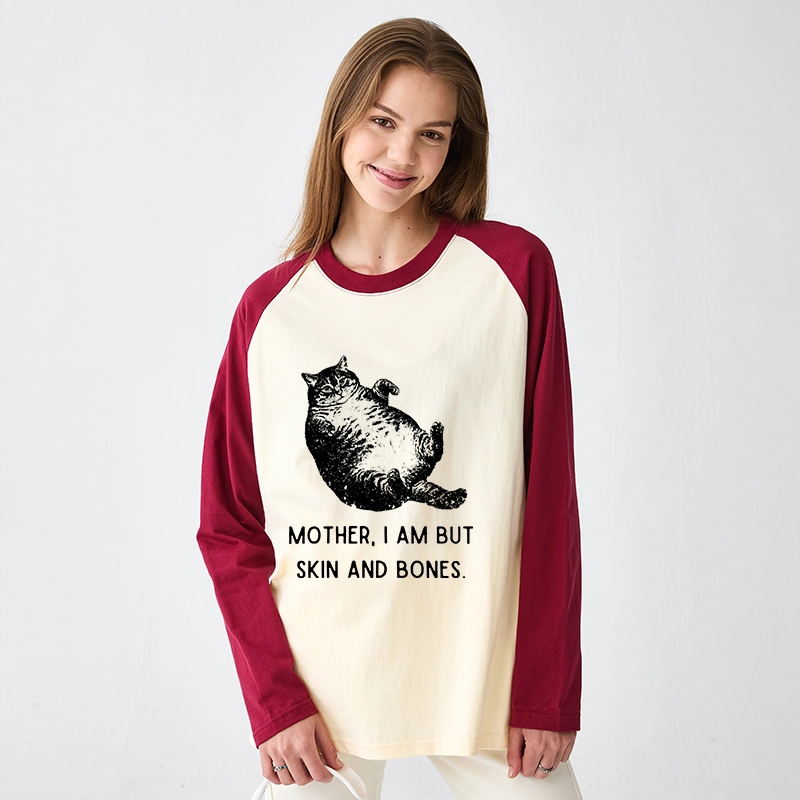 Tokyo-Tiger Overweight Cat And Its Doting Owner Raglan Long Sleeve T-shirt