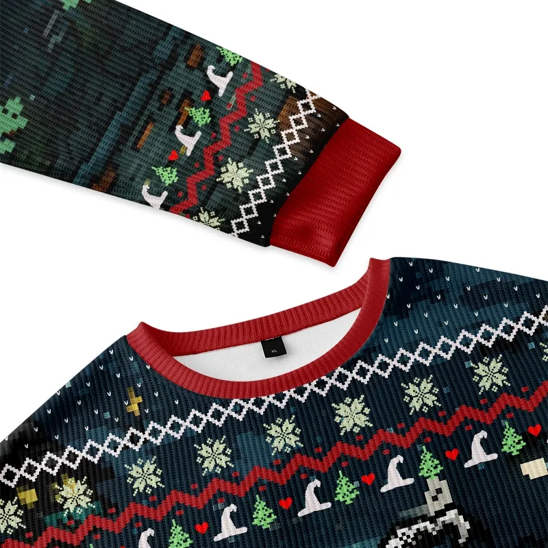 Tokyo-Tiger Funny Frog Ride Christmas Ugly Sweatshirt