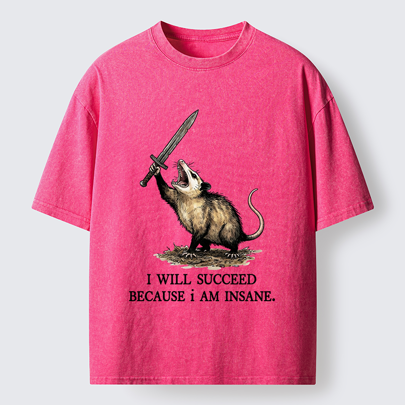 Tokyo-Tiger Funny Warrior Opossum Meme Washed T-Shirt