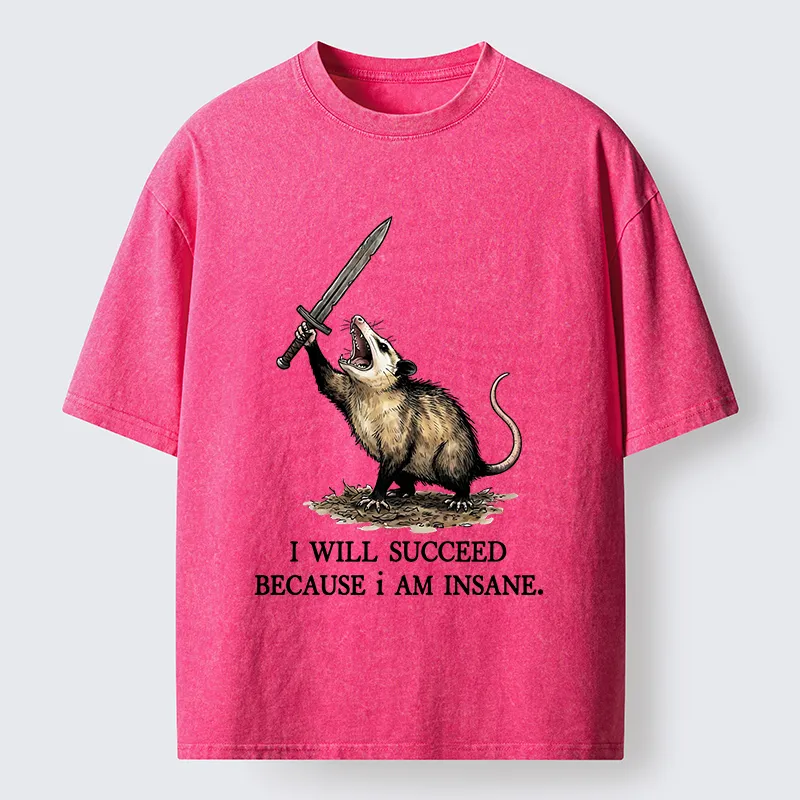 Tokyo-Tiger Funny Warrior Opossum Meme Washed T-Shirt