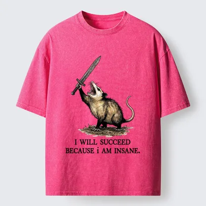 Tokyo-Tiger Funny Warrior Opossum Meme Washed T-Shirt