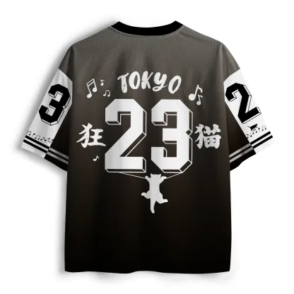 Tokyo-Tiger Retro Groove "Kyo-Neko" Mesh Jersey