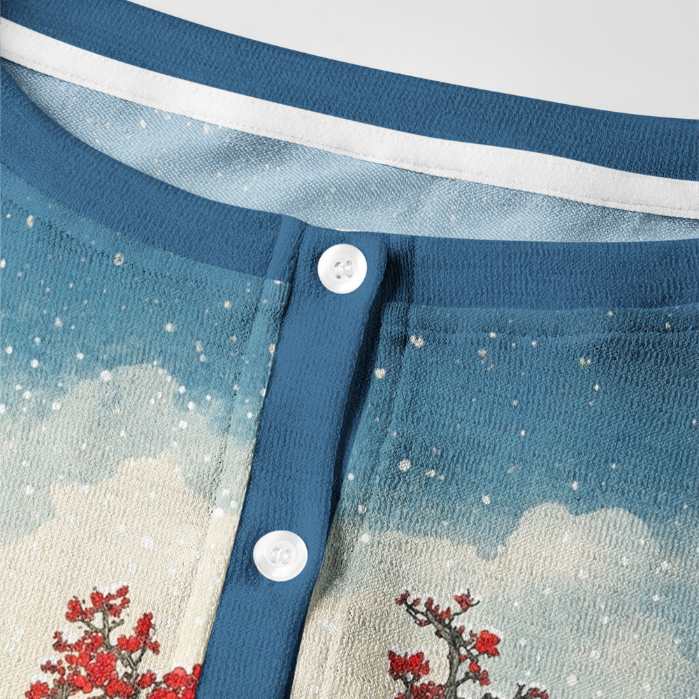 Tokyo-Tiger Crow Snow Ancient Temple Women's Fuzzy Cropped Sweatshirt