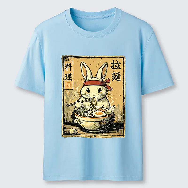Tokyo-Tiger Cute Rabbit Eating Ramen Classic T-Shirt