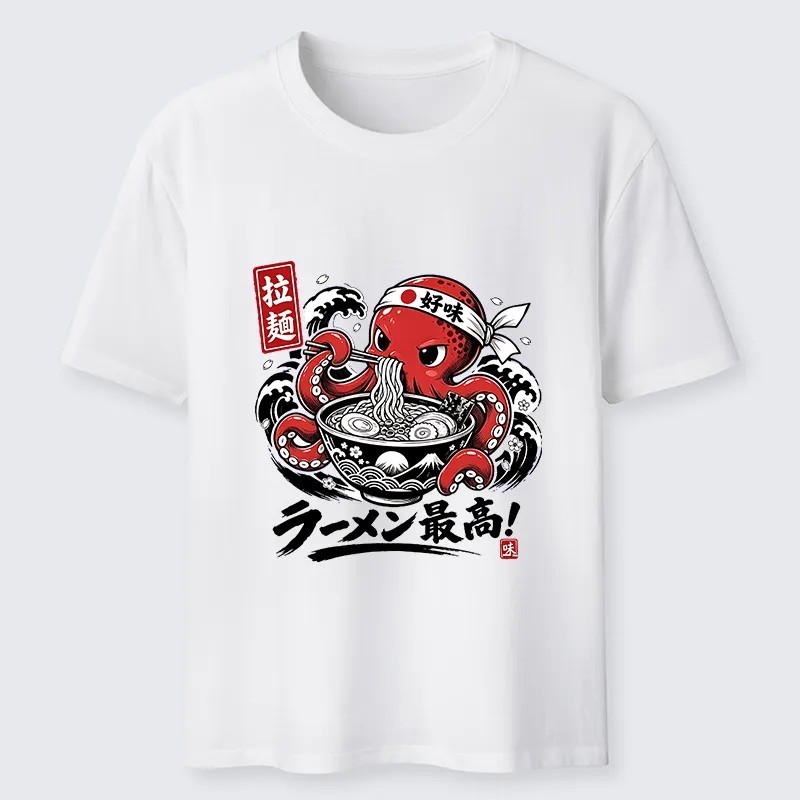 Tokyo-Tiger Octopus Loves Ramen Classic T-Shirt Sale