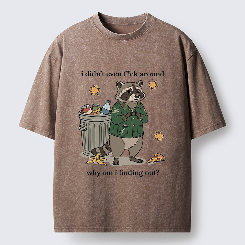 Tokyo-Tiger Funny Confused Raccoon Meme Washed T-Shirt