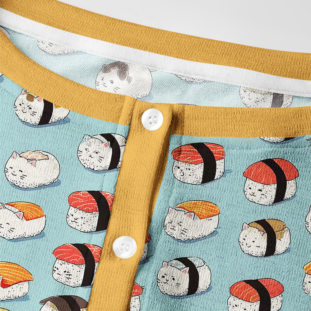 Tokyo-Tiger Funny Cat Sushi Women's Lightweight Cardigan