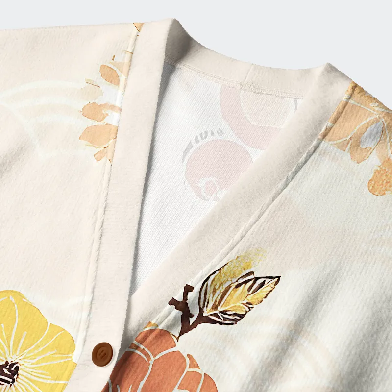 Tokyo-Tiger Fruitful Flower Ugly Cardigan Sweater