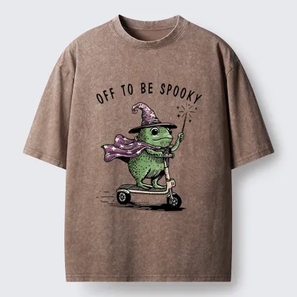 Tokyo‑Tiger Heading To Halloween Washed T‑Shirt