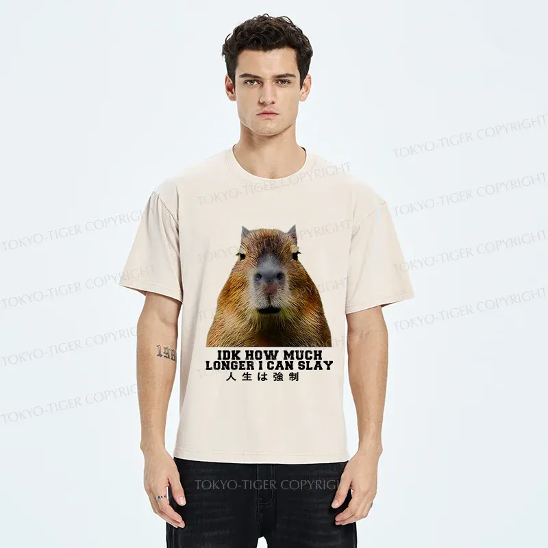 Tokyo-Tiger Life Is Forced Washed T-Shirt