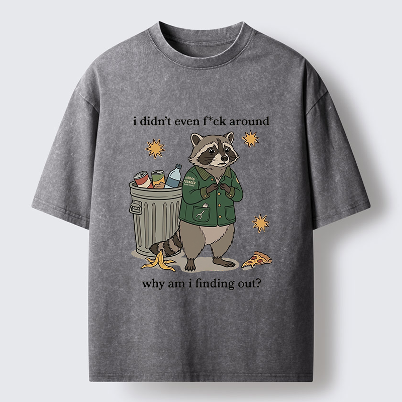 Tokyo-Tiger Funny Confused Raccoon Meme Washed T-Shirt