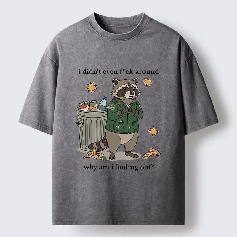 Tokyo-Tiger Funny Confused Raccoon Meme Washed T-Shirt