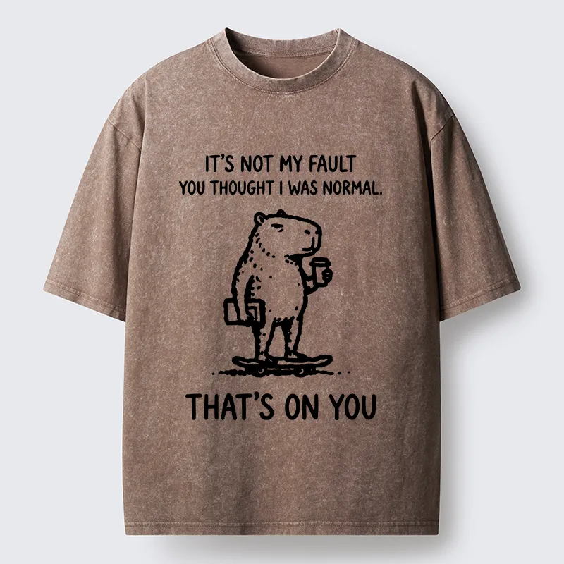 Tokyo-Tiger Funny Honest Skate Capybara Meme Washed T-Shirt