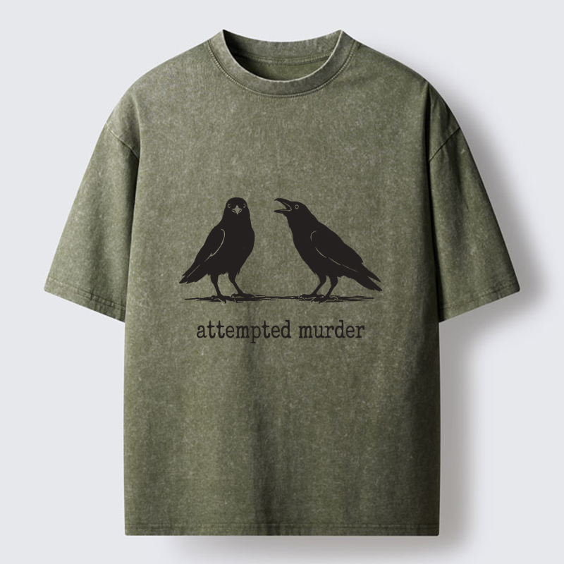 Tokyo-Tiger Funny Crow Meme Argument Washed T-Shirt