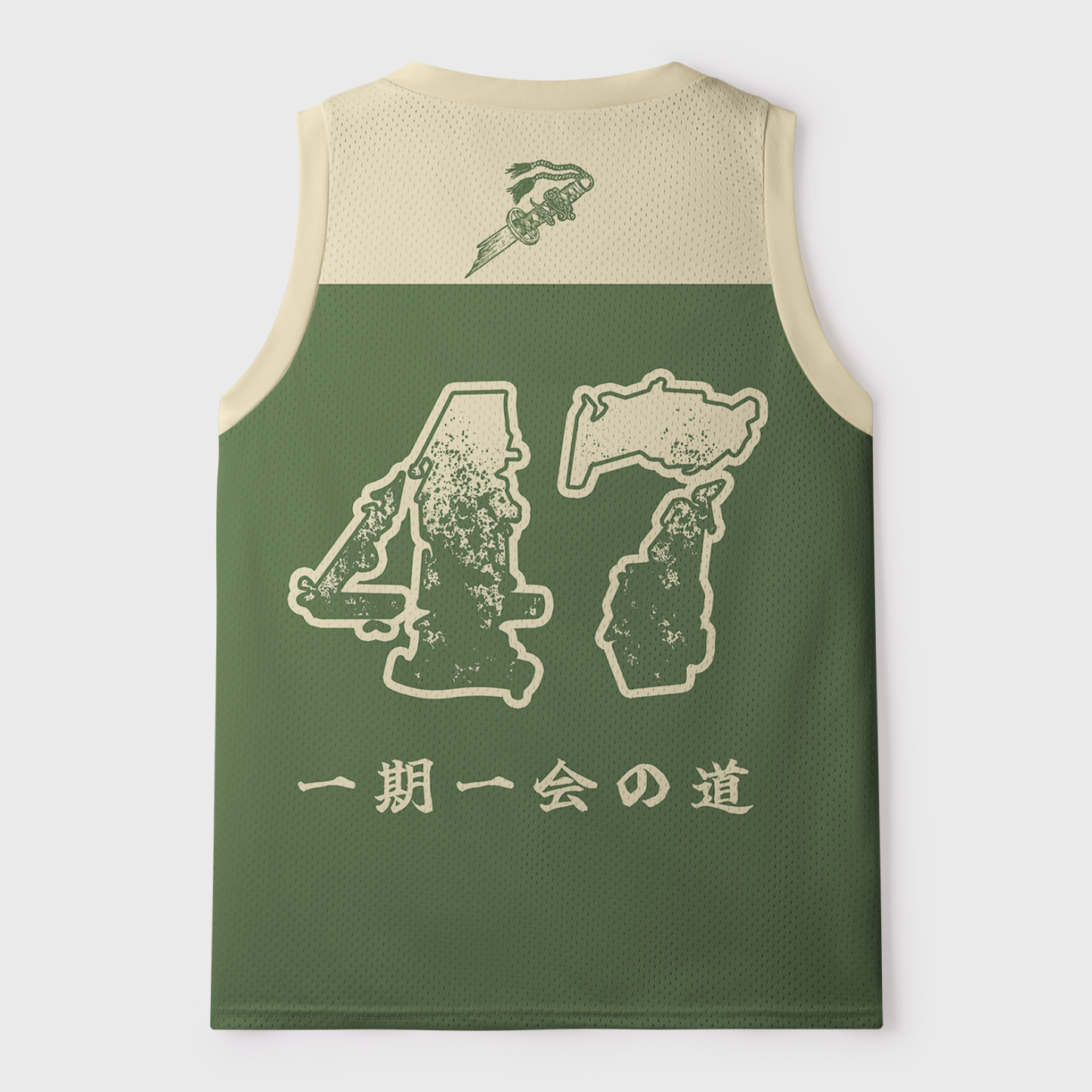 Tokyo-Tiger Funny Retro Raccoon Samurai Mesh Tank Top