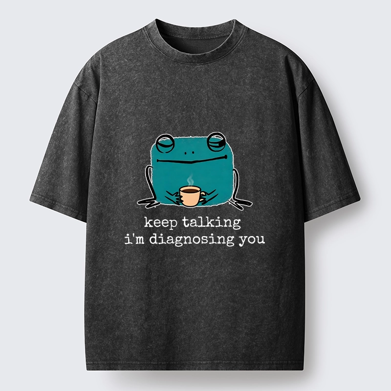 Tokyo‑Tiger Diagnosing Frog Meme Washed T‑Shirt
