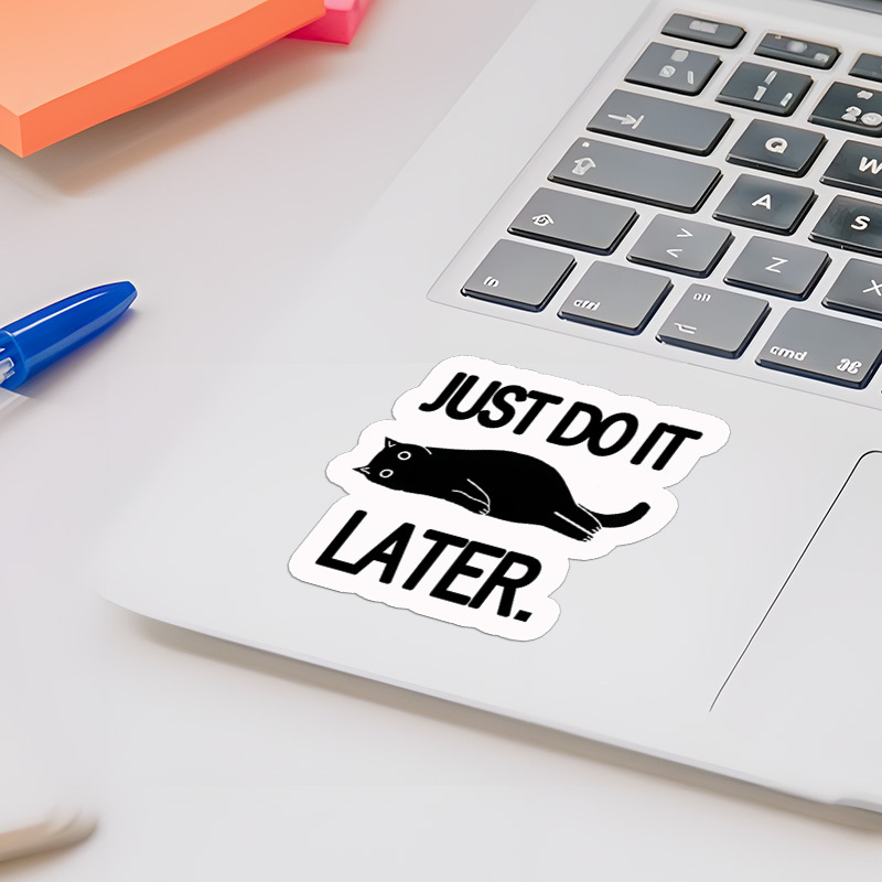 Tokyo-Tiger Just Do It Later Cat Sticker