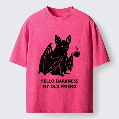 Tokyo‑Tiger Funny Coffee Bat Washed T‑Shirt