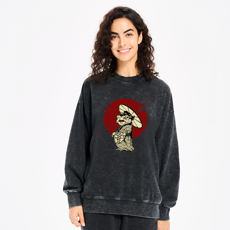 Tokyo-Tiger Frog Monster Washed Sweatshirt
