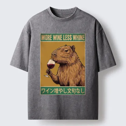 Tokyo-Tiger Capybara Wine Time Washed T-Shirt