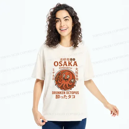 Tokyo-Tiger Dotonbori Octopu Washed T-Shirt